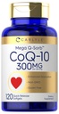 Carlyle CoQ10 300 mg | 120 Softgels | Mega Q-Sorb Coenzym Q-10 | med svart pepper ekstrakt | Ikke-GMO, Glutenfri Supplement