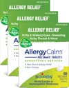 Boiron AllergyCalm Tabletter 180 greve, Relief fra allergier og Hay Fever-symptomer på sensing, Runny Nese, og kløende øyne eller throat, Allergy Calm Tabs (tidligere RhinAllergy) (pakke på 3 60ct Boxes)