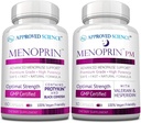Godkjent vitenskap Menoprin - Menopause Support - Protykin, Black Cohosh - 1 flaske Menoprin dag + 1 flaske Menoprin PM - Vegan