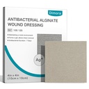 Dimora oppgradering sølv kalsiumalginat sårkjoling -Antibakteriell ikke Stick Gauze, høy absorbent sterile bandasje pads, 4 '' x 4 '' patcher 5 pakker