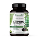 EMERALD LABS Elderbær Plus - Digestiv og immun støtte med europeisk eldrebærekstrakt, Vitamin C som PureWay-C & Albion Chelated sink - Vegan & Glutenfri - 60 Grønnsaker Kapsler (30-dagers forsyning)