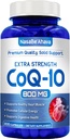CoQ10 800mg Kapsler | Vegansk Vennlig Coenzyme Q10 800mg fra lett absorpsjon Ubiquinon Supplement for hud hjerte og energi støtte | Laget i USA i cGMP fasiliteter (100 Serveringer)