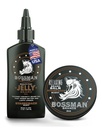 Bossman Jelly Beard olje for menn og beard Balm for menn Combo - Softens, Tames Moisturizes & Betingelser - Stagecoach Scent - naturlige ingredienser og laget i USA