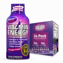 Vitamin energi fokus + Extra styrke energi Shot Berry 24 Pack, 260 mg naturlig koffein, B-vitaminer, CoQ10, Aminosyrer, fokus, produktivitet og klarhet, null sukker, glutenfri, 1,93 fl oz