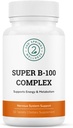 Super B-100-kompleks - høy potens B vitaminkompleks med B-6, B-12, folat, niacin, biotin, Choline, Inositol og PABA for energi, metabolisme, hjerne og nerve støtte