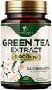 Grønn Te Ekstrakt Kapsler 1000 mg - Standardisert 45% EGCG og 98% Polyfenoler - 3X Styrke Grønn Te piller for naturlig energi - støtter hjerte helse, urtetilskudd, vegansk, ikke-GMO - 240 Kapsler