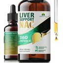 Liver Support NAC 360 Forsvar – Flytende leverhelse med NAC, Melk Thistle, Dandelion, Chicory, Turmeric, Chanca Piedra, Beet Root & Zinc – støtter Liver Detox, Cleans & Cellular Health – 4 Fl Oz