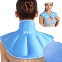 REVIX ispakke for hals og skulder øvre rygg descomfort, stor hals is pakke wrap med myk Plush lining, Reusable Gel Cold Compress for post-workout gjenoppretting, blå