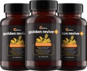 Upwellness Golden Revive + Joint Support Supplement med gurkemeie med svart pepper, Quercetin og magnesium- gurkemeie Boswellia Supplement - 6 aktive ingredienser - 60 kapsler, 3 pakke