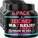 6PACK Healthergize Hemp Cream-Naturlig Premium Quality-Full Body Relief Instant Results-Hemp Olje Infused-Lavender, Aloe, Turmeric, Akser, Muskler, Joints, Muskler, Rygg, Knees, Neck-Made i USA...