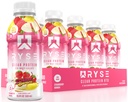 RYSE Clear Protein Drink - Strawberry Banana - 100 kalorier, 22g Whey Isolate Protein Shake, Sukkerfri, 0g Fat & Laktosefri - Forfriskende Ready-to-Drink Dressing - 16,9 fl oz Flasker (12-Pack)