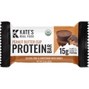 Kates virkelige mat økologiske proteinbarer - (Peanut smørekopp, 2.2 oz, pakke med 12) - Plantebaserte proteinbarer - Glutenfri, soyafri, ikke GMO, hele korn og alle naturlige