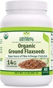 Herbal Secrets USDA Organic Ground Flaksfrø 2 Lbs pulver | 14 Grams Per Serving | 65 Servings | Utmerket Vegansk Kilde til Fiber & Omega -3 Fatty Acids | Ikke-GMO (2 Lb | 1 Pack)