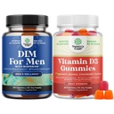 Bundle av avanserte diindolmetan DIM Supplement for menn og vitamin D3 Gummies for daglig velvære for beinmuskel og immunstøtte