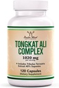 Tongkat Ali - 1000mg (2 måneders forsyning) - Helse for menn - 200:1 Ekstrakt av (Longjack) Eurycoma Longifolia, med 20mg Tribulus Terrestris (Tredje part testet) av Double Wood
