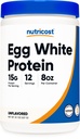 Nutricost Egg Hvitt Protein Powder 8oz (uflavorert) - Ikke-GMO, Glutenfri