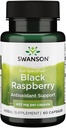 Swanson Black Raspberry - Herbal Supplement å fremme generell velvære støtte - naturlig kilde til flavonoider og vitamin C - (60 kapsler, 425mg Hver)