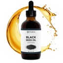 Zatural svart frøolje Nigella Sativa kaldt presset cumin olje digestion, hud, hjerne, immun, ledd og mer (4 fl Oz)