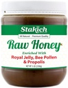 Stakich Royal Jelly, Bee Pollen, Propolis Beriket Rå Honning - Ren, Ubearbeidet, Oppvarmet - 5 pund (80 Ounce)