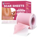 Silikon Scar Sheets,Silicone Scar Tape For Kirurgiske Scars, C-Seksjon,Tummy Tuck,Keloid Bump fjerning, Face Tape for Wrinkles Overnatting (1.6"X 59" Roll-1,5M-Pigment Reduksjon-Pink)