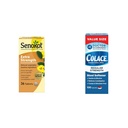 Senokot ekstra styrke Naturlig grønnsaker Laxativ for Gentle Overnattings Relief & Colace Regelmessig styrke Softener 100 mg kapsler 100 Count Dokusat Natrium Stimulant-fri