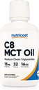 Nutricost C8 MCT Oil 16oz - Keto, Paleo, Ikke-GMO