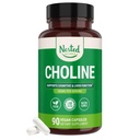 Nestet Naturals Choline Bitartrate 500mg - høy potens Choline Supplement - støtter kognitiv ytelse og leverfunksjon - 100% Vegan & ikke-GMO Choline - 90 Vegan Capsules