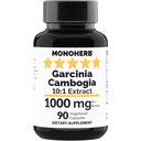 MONOHERB Garcinia Cambogia 1000 mg - 90 Veg Kapsler - høy styrke 10:1 Ekstrakt