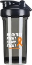 Leukemi Cancer Awarenes 18 Ounce Shaker Flaske Drink Mixer Lekk-sikker Pre Workout Protein rister måltid erstatning rister flasker 500ML/18 Oz svart
