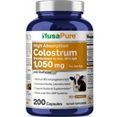 NusaPure Colossrum 1050mg 30% IgG 200 kapsler (Non-GMO, Sojafri) Bioperin