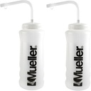 Mueller Quart Bottle w/Straw, naturlig farge m/ svart bokstaver (2-Pack)