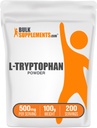 BulkSupplements.com L-Tryptophan pulver - Tryptophan Supplement, Aminosyre Supplement - Glutenfri, 500 mg per servering, 100g (3,5 oz) (Pack of 1)