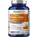 NusaPure Royal Jelly 10:1 Ekstrakt, 400 mg Tilsvarende 4000 mg - 120 Veggie Capsules (Non-GMO, Glutenfri, Bioperine)