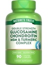 Naturens Sannhet Glukosamine Chondroitin MSM Complex | 90 Caplets | med turmerisk | dobbel styrke | Ikke-GMO & Glutenfri Supplement
