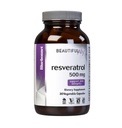 Blåbonnet ernæring Vakker alliert resveratrol 500mg, Beskytt hudintegritet*, ikke-GMO, Vegansk, Glutenfri, Soya-fri, Dairy-Free, 30 Grønnsaker Kapsler, 30 Services