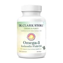 Dr Clark Store Omega-3 Islandsk Fish Oil Supplement – 1000 mg, 80 Softgels, støtter hjerte, hjerne og felles helse