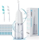 Nasal irrigasjonssystem Bærbar trådløs nasal rensemaskin for sinus allergi relief Nasal Care - Elektrisk Neti Pot for Nasal irrigasjon - Sinus rensesett med 6 nozzler 40 saltpakker