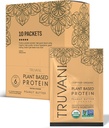 Truvani Vegansk Era Protein pulver | Peanut Smør | 20g Organic Plant Basert Protein | Single Serving reisepakker | 10 Serveringer | Keto | Gluten & Dairy Gratis | Lavkarbohydrater | Nei Lagt Sukker