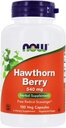 Nå Hawthorn Berry 540mg, 100 Veg Kapsler (pakke på 4)