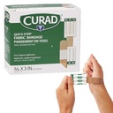 CURAD Quick Strip Sterile Bandages med rask applikasjon, 3/4" x 3", Box 100