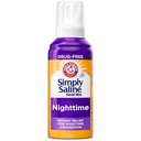 ARM & HAMMER Enkelt Saline Nighttime Drug Free Mist for Nasal Congestion om natten, Extra styrke, beroligende Eucalyptus, trygt å bruke med Rx og OTC, for voksne og barn alder 2+, 4,6 oz (129 g)
