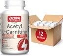Jarrow Formula Acetyl L-karnitin 500 mg, Diett Supplement, Aminosyre støtte for hjernens helse og antioksidanter, 60 Veggie kapsler, 60 dagers forsyning (pakke med 12)