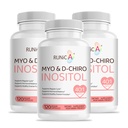 Myo-Inositol & D-Chiro Inositol Supplement for kvinner - Ideell 40:1 Forhold - Støtte kvinners hormonbalanse og fruktbarhet & egghelse - Vegansk pulverkapsler - 90-dagers forsyning