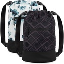 GOMOYO 2-Pack kvinners blomst Plum Drawstring ryggsekk med justerbar skulderrem, 18 x 14 x 7 inches, perfekt for gym, reise og overnattinger