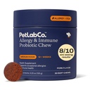 PetLab Co. Allergi og immune daglig probiotika for hunder. støtter Yeast produksjon, sesongallergier, intermittent itchiness, Gut & Digestive helse for middels størrelse hunder, emballasje May Vary