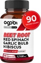 5in1 Beet Root Capsules - Lagt med rød spinat, organisk hvitløk bulb, Hibiscus & Black Pepper - Støtte for energiproduksjon, immunsystem og digestiv helse - 90 Vegankapsler