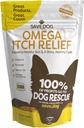 SAVE.DOG Omega Itch Relief for hunder - Sunn hud og Coat Supplement med vitamin E, Flax olje og lakseolje for klør Relief - Pet Supplement med en årsak (70 Chews)