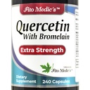 FITOCIC'S Lab | Quercetin med bromelain | 240 Kapsler | quercetin | bromelain Supplement | quercetin Kosttilskudd |Ultra høy absorpsjon | bromelain.