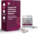 Vitamin B12 Kosttilskudd – Vegan B12 Vitaminer til energistøtte – VIT B12 Vitamin Kosttilskudd for alle aldre – Vitamin B12 1000 Mcg (60 Tabs)