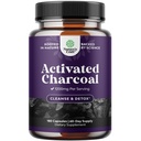 Natures Craft Aktivert Charcoal Pills Detox & Cleanse - rengjøring Coconut Capsules med 1200 mg Per servering for Bloating Relief - Active Detox Supplement for kroppen & Gut helse -180 Antall